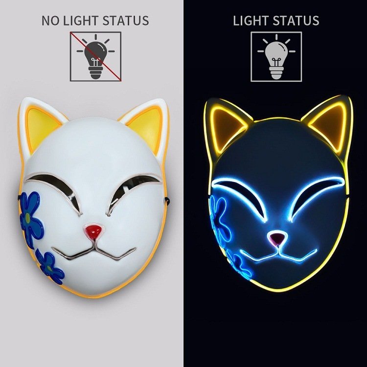 Luminous Line LED Cat Face Mask - 5