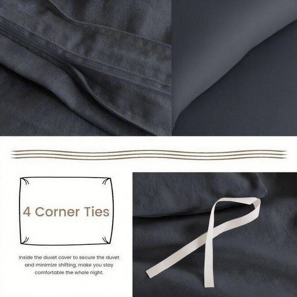 Serta Simply Clean Solid Duvet Cover King - 4