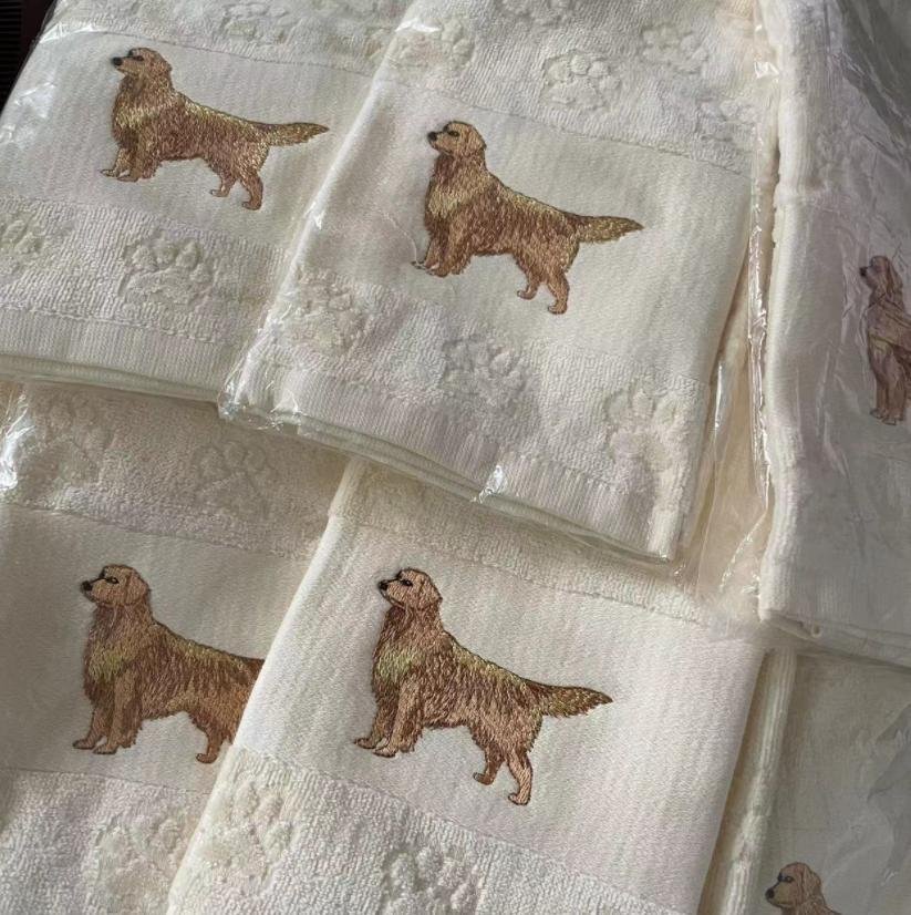 Dog Embroidery Water Absorbing Wash Towel - 9
