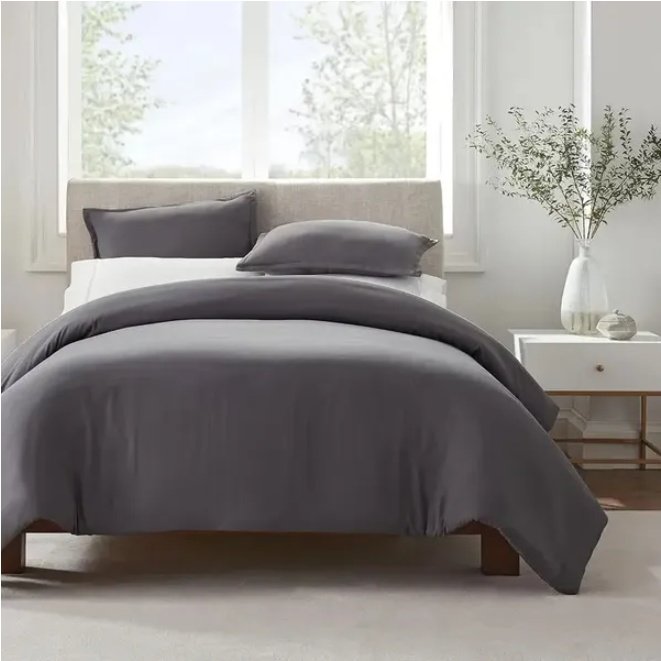 Serta Simply Clean Pleated Duvet Cover Queen - 4